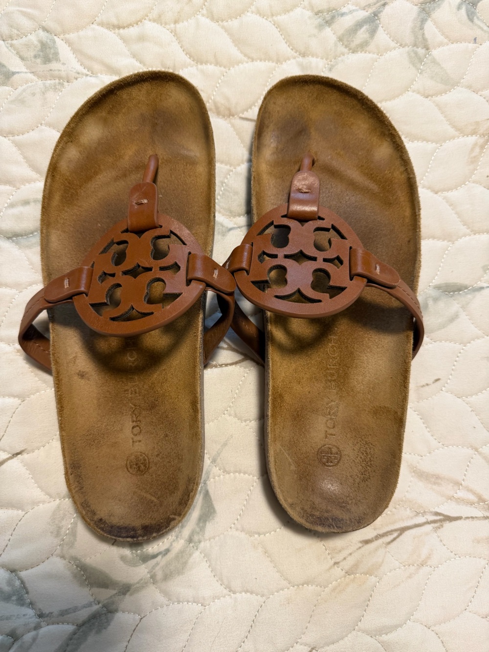 Authentic Tory Burch Women's Brown Leather Sandals